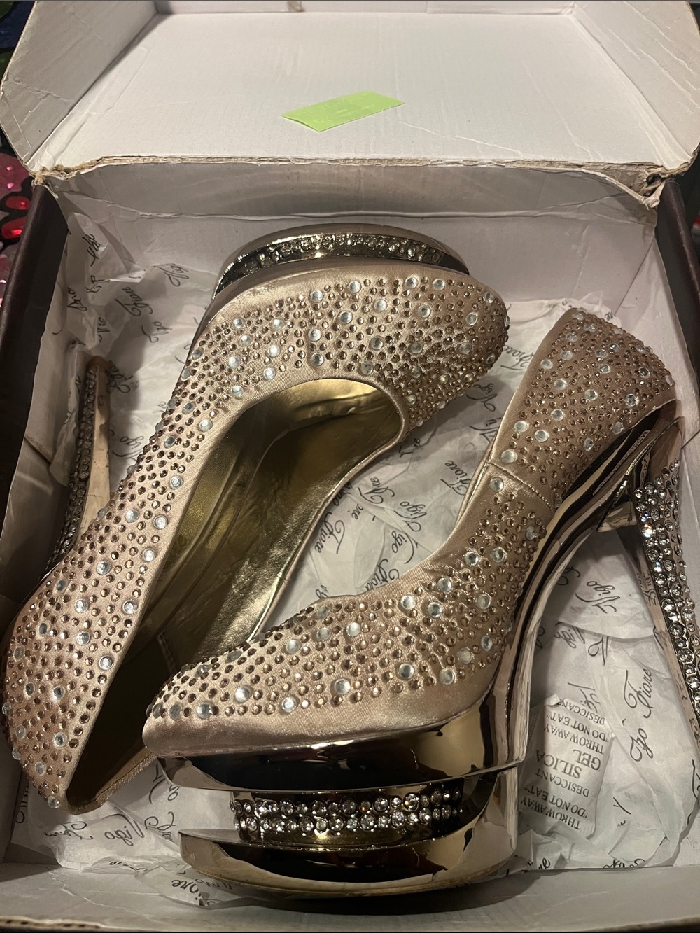 Vintage Rhinestone High Heel Pumps